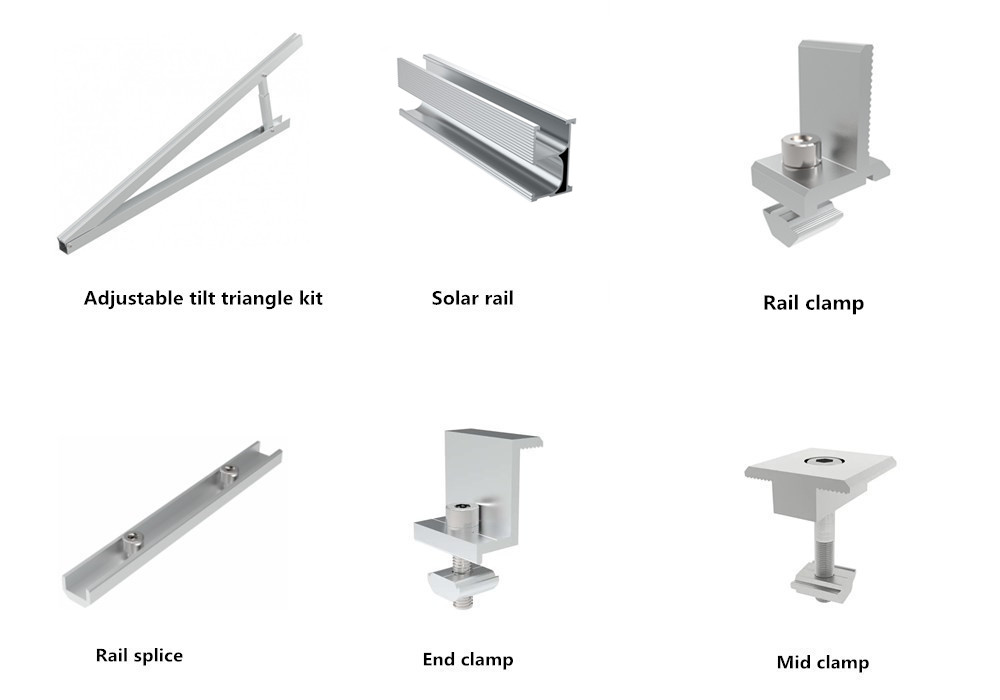 Adjustable solar panel roof mount