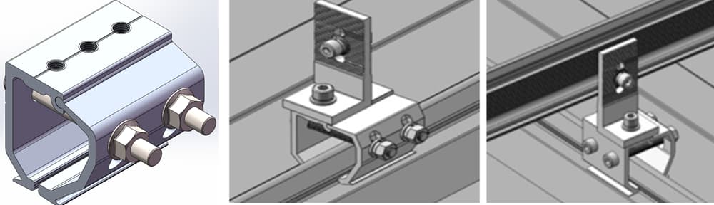 metal roof solar mounting clamp