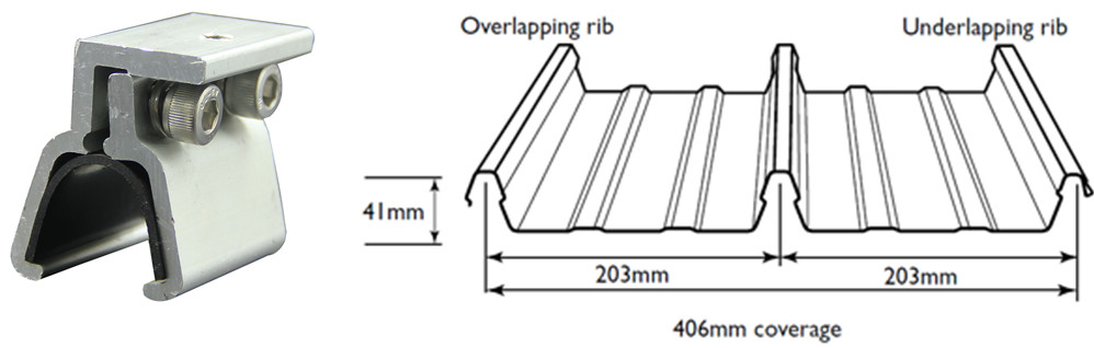 metal roofs standing seam clamp mount