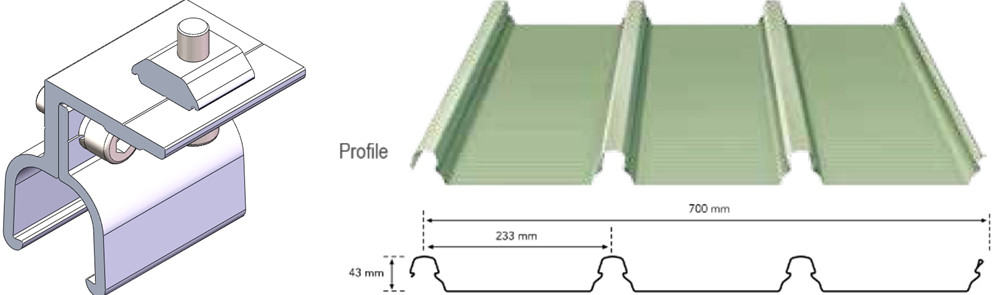 Standing seam roof solar mounting