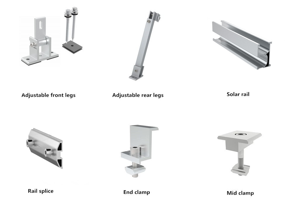 Solar roof mounting kits