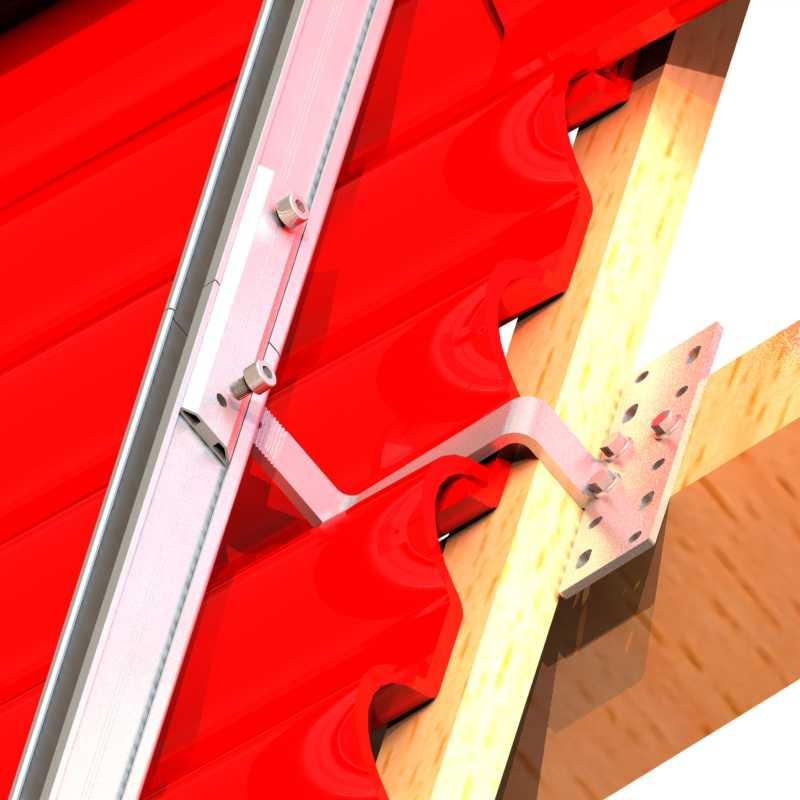 solar roof rail connector